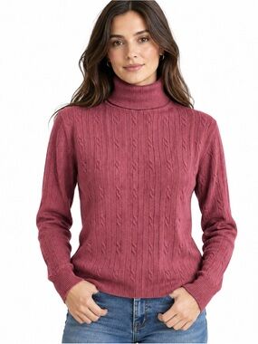Jacob Maroon Turtleneck Sweater